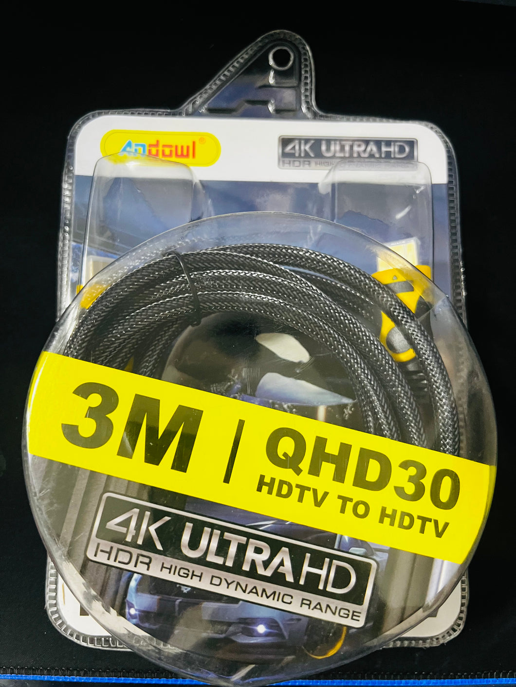 Cable HDMi 3 m largo alta calidad cable tejido 4K ultra HD MOD QHD30