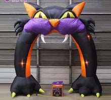 Cargar imagen en el visor de la galería, Arco inflable de gato decoración con luz para Halloween MOD 96924
