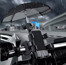 Cargar imagen en el visor de la galería, Soporte de teléfono móvil para motocicleta, sombrilla a prueba de lluvia para bicicleta, Scooter al aire libre, Clip de teléfono, montaje en manillar para iPhone MOD CZ041-6
