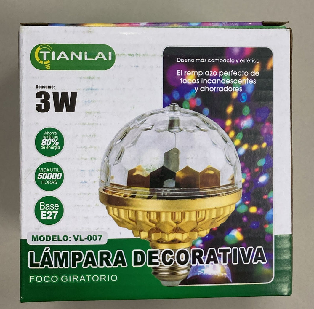 Lámpara decorativa foco   DE 3W MOD VL-046