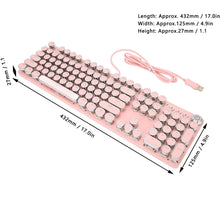 Cargar imagen en el visor de la galería, TK950 Teclado mecánico RGB RETROinalámbrico para máquina de escribir Punk, teclado ergonómico inalámbrico de modo Triple para oficina de juegos 5,0/2,4G/con cable
