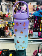 Cargar imagen en el visor de la galería, Vaso motivacional kawai Botella de agua de gran  2L  con sticker Capybara y varios 3D figura pegatina MOD 8106
