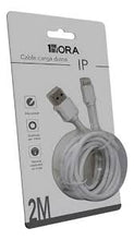 Cargar imagen en el visor de la galería, Cable Cargador Para Iphone de 2 Metros largo  Blanco resistente MOD CAB206
