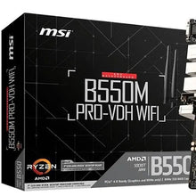 Cargar imagen en el visor de la galería, MSI B550M Pro-VDH WiFi ProSeries Placa Base (AMD AM4, DDR4, PCIe 4.0, SATA 6Gb/s, M.2, USB 3.2 Gen 1, Wi-Fi, D-Sub/HDMI/DP, Micro-ATX)
