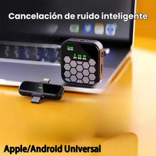 Cargar imagen en el visor de la galería, 2 pz Microfono profesional con cancelación de ruido entrada para IOS o android 360 definición larga duración de la bateria para VLOGS SHORT VIDEO AND LIVE SHOW MOD M9
