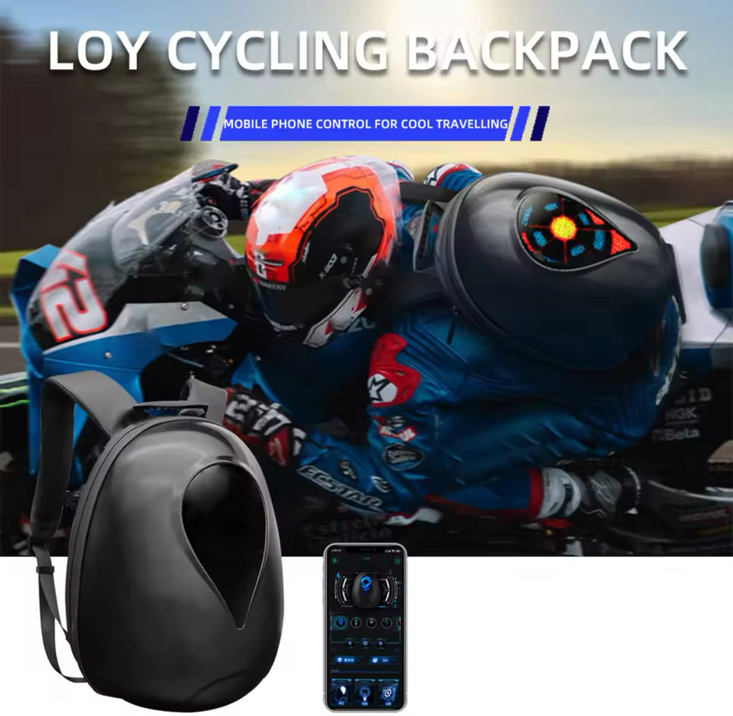 mochila de motociclista para casco de motocicleta, Control por aplicación Bluetooth, carcasa dura impermeable para casco de moto MOD HY-1
