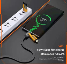 Cargar imagen en el visor de la galería, 2 pakc 4 en 1 Cable de carga multifunción tipo C USB PD 65 MAX Cable de carga rápida 65 W para teléfono CARGA ULTRA RÁPIDO Y ALTA CALIDAD
