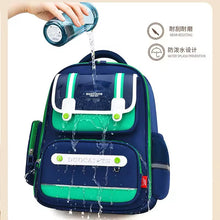 Cargar imagen en el visor de la galería, Mochila escolar unisex con múltiples compartimentos para niños y niñas, mochila de gran capacidad, impermeable y transpirable MOD 5180
