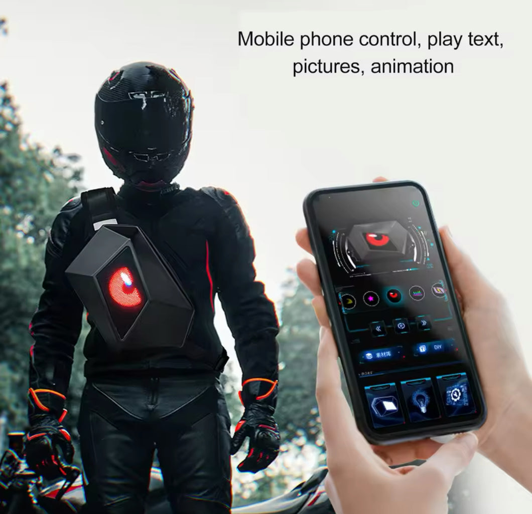 Bolso de hombro con ojo de Diablo, monitor con luz LED, impermeable, ideal para montar en motocicle MOD EM-2