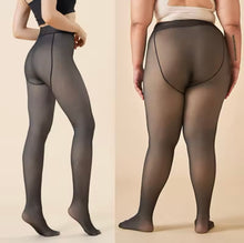 Cargar imagen en el visor de la galería, Medias de lana para mujer, pantimedias con aislamiento cálido, medias translúcidas con efecto piel, ropa interior Sexy para mujer, mallas elásticas altas
