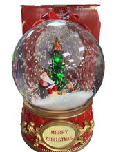 Cargar imagen en el visor de la galería, Esfera navideña con bola de nieve, luz y sonido MOD W267A
