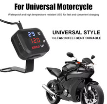 Cargar imagen en el visor de la galería, Indicador de temperatura de agua para motocicleta, indicador de accesorios para HONDA SUZUKI, indicador de temperatura, cargador de teléfono USB Universal MOD RS-GRL-12017BU-R
