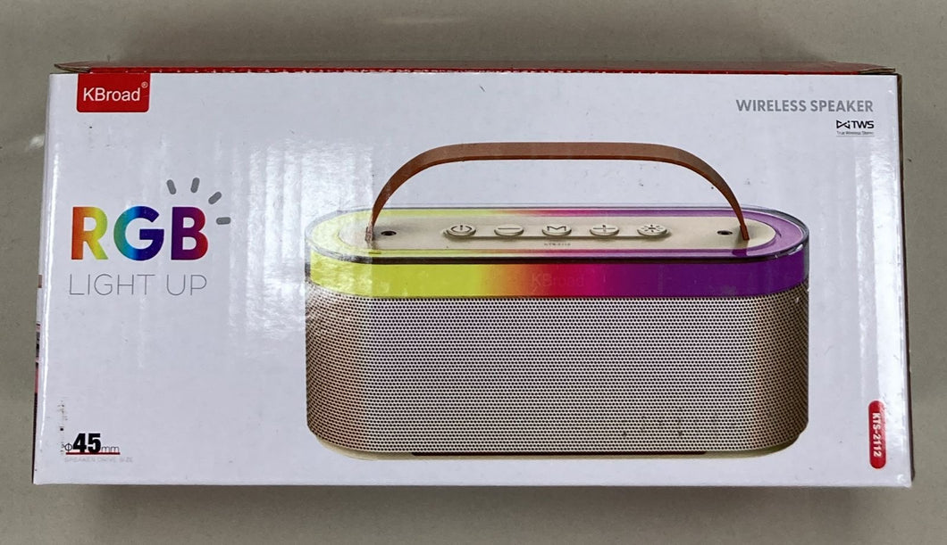 Bocina de bluetooth RGB WIRELESS speaker MOD KTS-2112