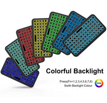 Cargar imagen en el visor de la galería, CONTROL TECLADO Nuevo Teclado inalámbrico Bluetooth 5,2 para tableta Android iOS Windows teclado retroiluminado teclas en inglés de 5 pulgadas Mini teclado recargable MOD Q-K807
