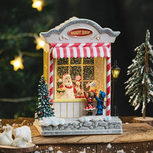 Cargar imagen en el visor de la galería, Adorno navideño, Casa de Santa, fábrica de juguetes musical, y con Luz MOD WSL-20115
