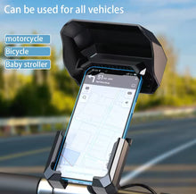 Cargar imagen en el visor de la galería, Soporte para teléfono móvil con cubierta para lluvia, soporte para manillar de bicicleta, resistente a los golpes, para manillar redondo de 18-32mm MOD Z02+ZXC05
