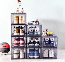 Cargar imagen en el visor de la galería, Caja de almacenamiento de zapatos, armario de zapatos deportivo antioxidante, transparente, exhibición de pared MOD X1
