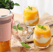 Cargar imagen en el visor de la galería, licuadora portátil para hacer jugo, exprimidor de batidos de frutas y verduras recargable de 300ML, potente mezclador de alta velocidad sin BPA MOD KLP-08
