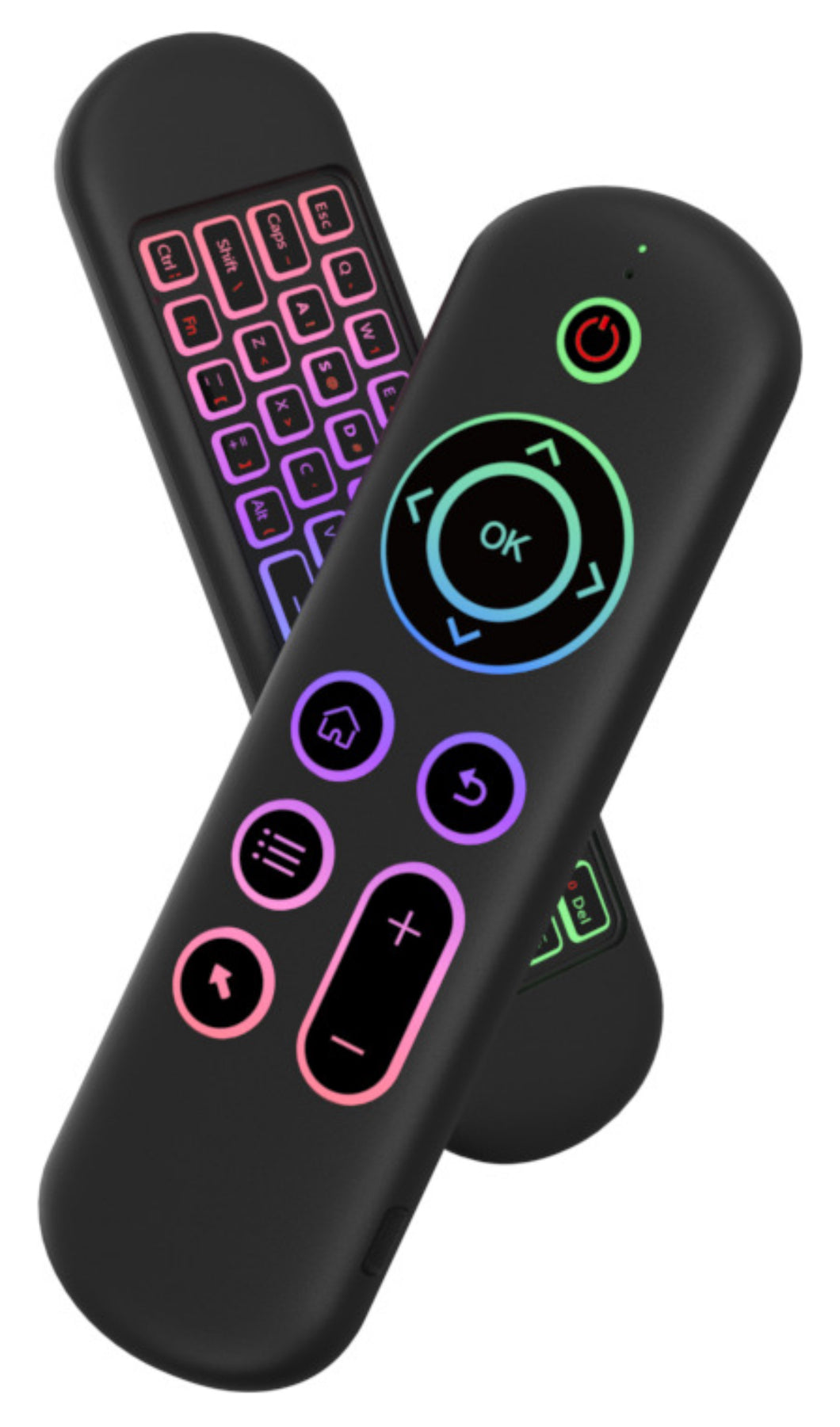 2,4G BT 5,2 Control remoto giroscopio inalámbrico Air Mouse 7 retroiluminación de Color receptor USB Mini teclado para Android Smart TV Box PC BT MOD Q-K620