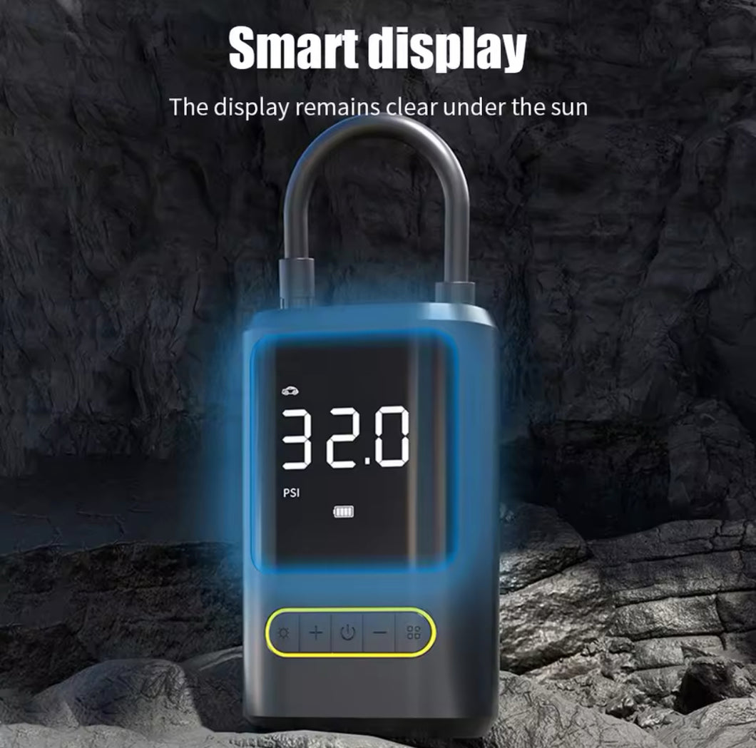 Compresor de aire eléctrico portátil para bicicleta y motocicleta, bomba inflable de neumáticos inalámbrica, USB tipo C, batería de 4000mAh, 150psi