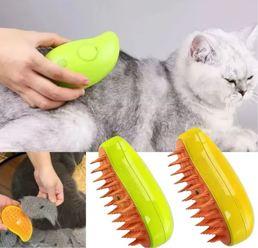 Cepillo de vapor para perros y gatos, pulverizador eléctrico USB para masaje, herramienta de aseo para mascotas, 3 en 1 espray eléctrico, peines de masaje MOD ZE-2240