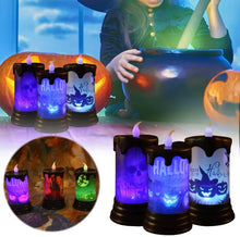 Cargar imagen en el visor de la galería, Luces LED de Halloween, lámpara de vela de sujeción de fantasma de calavera de terror, decoración de fiesta de Halloween MOD ZE-1444
