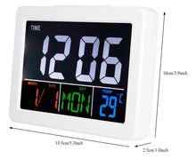 Cargar imagen en el visor de la galería, Reloj Despertador Lcd Con Pantalla De Temperatu Y Lámpara MOD GH-2000WJ
