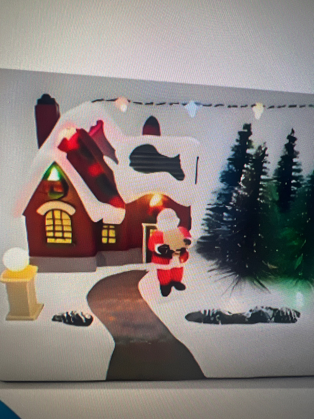 Villa Navidad Villa Árbol Navidad Escena Luz Led Y Musical MOD H535/H536