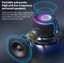 Cargar imagen en el visor de la galería, 2025 nuevo Altavoz Bluetooth de alto volumen al aire libre portátil Subwoofer tarjeta enchufable altavoz inalámbrico 3D panorámico envolvente Boombox MOD
