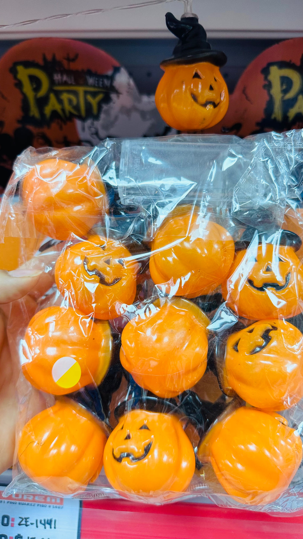 Guirnalda de luces de calabaza para decoración de Halloween, cadena de iluminación de calabaza sonriente para exteriores bolsa granel MOD ZE-2417