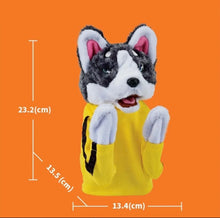 Cargar imagen en el visor de la galería, Muñeco de Mano Interactivo de Perro Husky con Sonido, Divertido Muñeco de Dibujos Animados con Sonido lee MOD 25233-1
