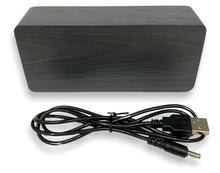 Cargar imagen en el visor de la galería, Reloj de escritorio digital de madera con alarma USB, hora y fecha MOD ZE-2159
