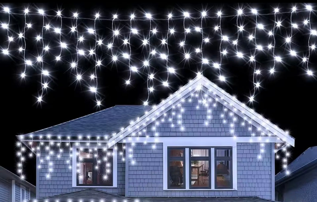 Cascada de 3 metros 100 focos cambio de luz conexión directa ala luz MOD IC23100