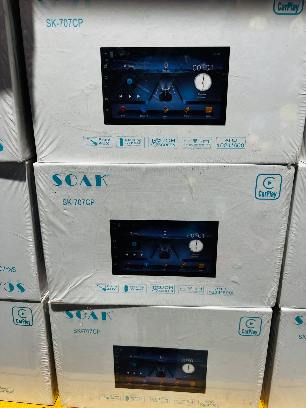 Auto estéreo RADIO 2 DIN CARPLAY SOAK 707CP MOD 600050