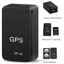 Cargar imagen en el visor de la galería, Mini GF 07 GPS rastreador de coche, localizador antirrobo en tiempo Real, montaje magnético fuerte, posicionador de mensajes SIM ideal para moto o auto así como para cualquier objeto que quiera rastrear MOD 1824
