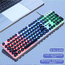 Cargar imagen en el visor de la galería, Gtx300-Juego de teclado y ratón retroiluminado con cable USB, teclado y ratón de suspensión, estilo Retro Punk MOD ST.06
