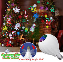 Cargar imagen en el visor de la galería, Proyector láser LED para ventana de Navidad, lámpara de proyección de 16 patrones, copo de nieve, alce, decoración de Puerta del hogar, fiesta de navidad MOD GJ169
