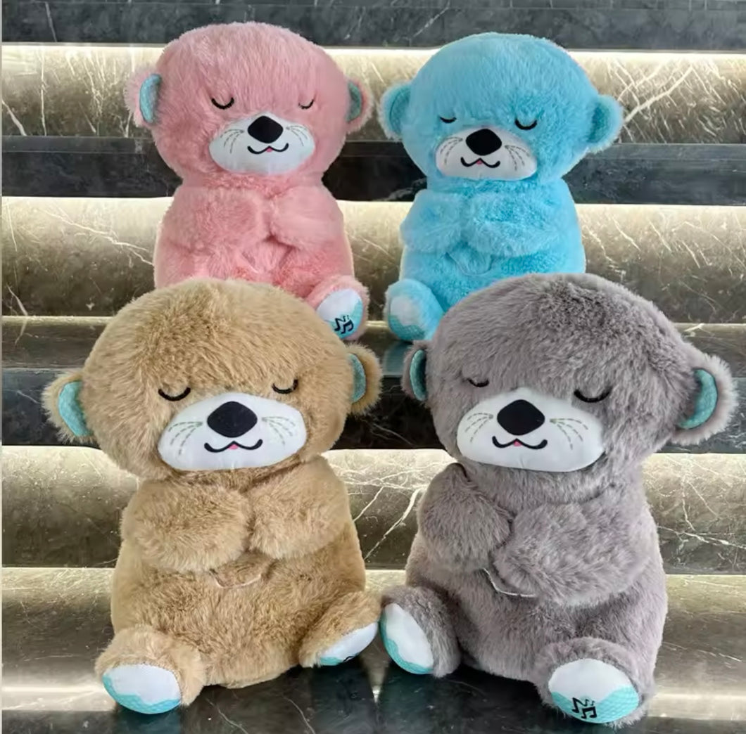 Juguete nutria respiratoria  peluche de nutria marina Kawaii, animales de peluche suaves, muñecas de nutria de colores, muñeca de apaciguar para bebés MOD ZE-2835