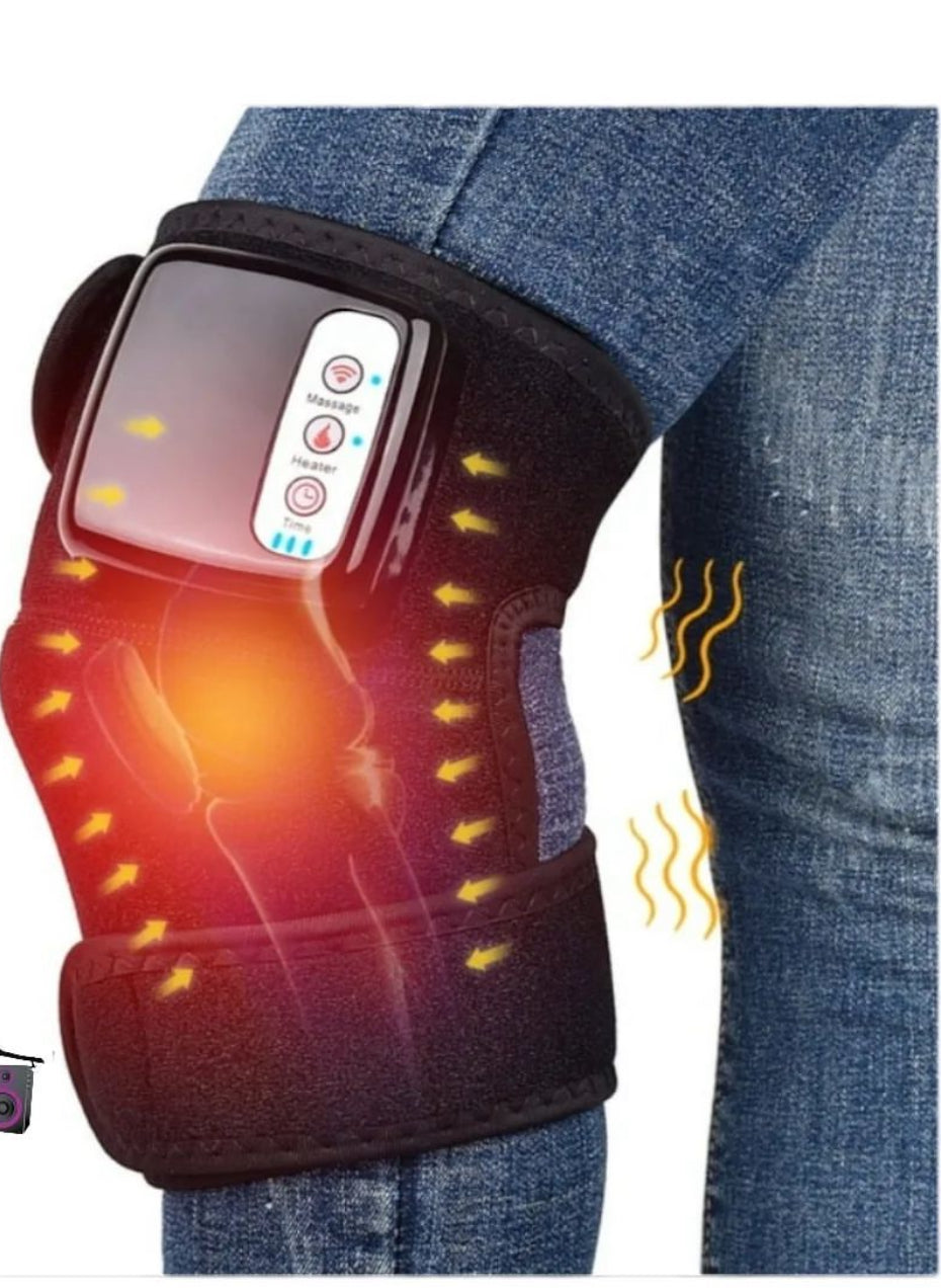 Masajeador eléctrico de rodilla con calefacción por USB, terapia de compresión caliente infrarroja, almohadilla de masaje de codo, hombro y rodilla para alivio del dolor de articulaciones MOD ZE-2188