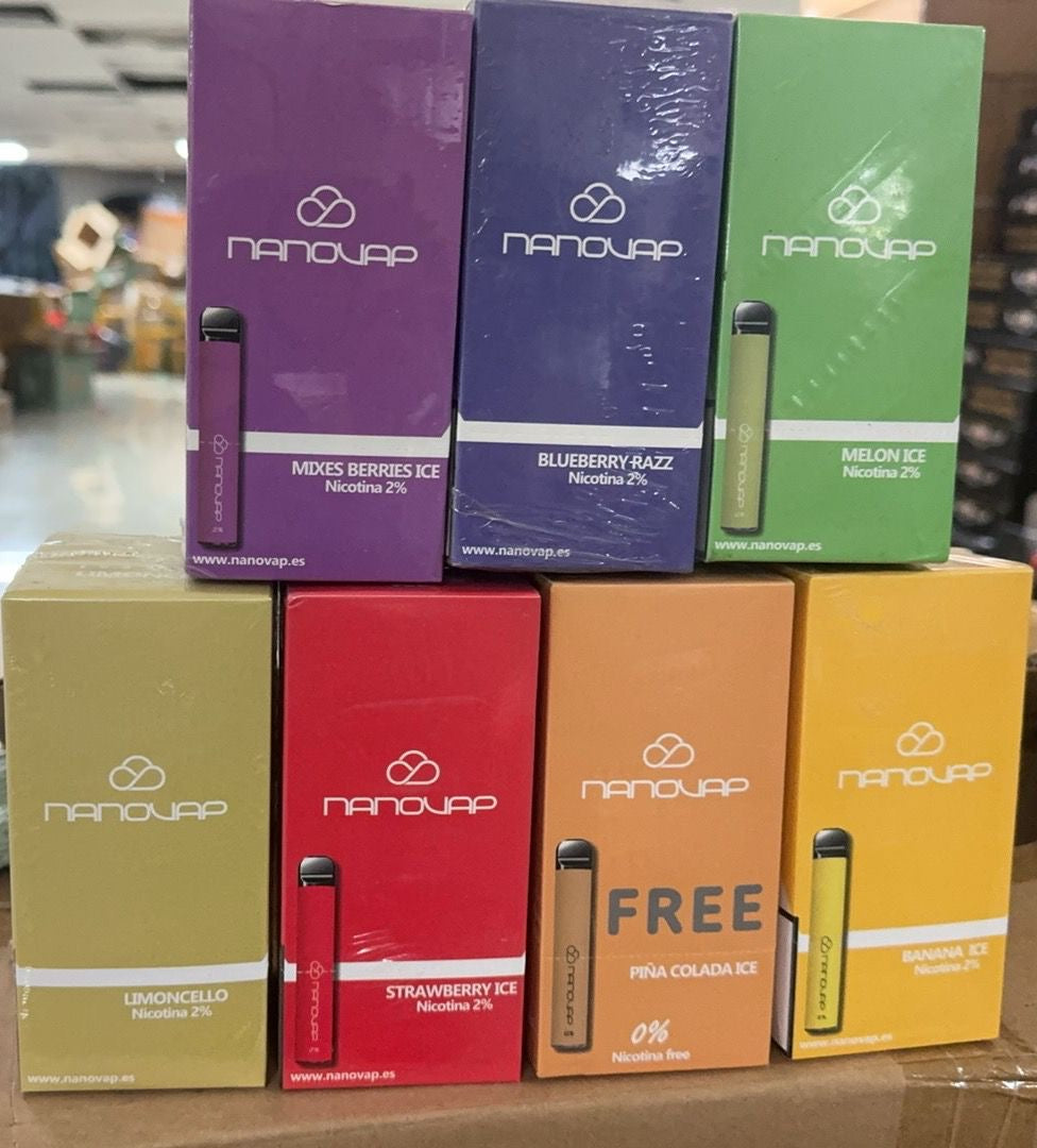 Cigarro electrónico NANOVAP surtidas o de un solo sabor 500 inhaladas