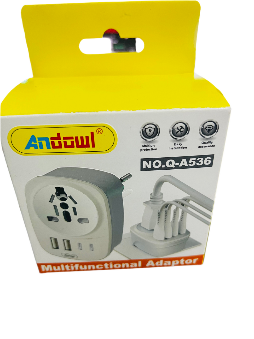 Adaptador multifuncional universal para viaje con entradas tipo USB Y C CARGA RAPIDA CARGADOR MOD Q-A536