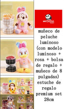 Cargar imagen en el visor de la galería, Caja de regalo con peluche , ramo ,luz y listón MOD 4161ABC
