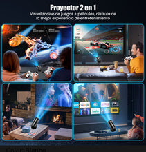 Cargar imagen en el visor de la galería, Proyector 4k Con Consola De Juegos más 5000 juegos y dos controles Inalámbrico 64g Hdmi y app TV 2.4g MOD X10
