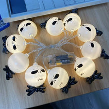 Cargar imagen en el visor de la galería, Guirnalda de luces LED con forma de calabaza para Halloween, accesorios de decoración, farol de calavera jack luces de vestir (batería de 3 metros, luces con función de flash)  MOD ACC2368C
