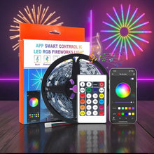 Cargar imagen en el visor de la galería, Luces De Fuegos Artificiales Tira De Luces Led Bluetooth Rgb Multicolor MOD ZE-0760
