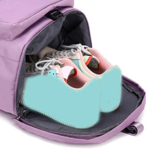 Cargar imagen en el visor de la galería, Mochila de viaje grande para mujer, bolso de día informal con estilo, resistente al agua, con correa de equipaje, para deportes, Yoga MOD JAD5015
