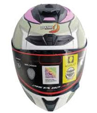 Cargar imagen en el visor de la galería, Casco cerrado morado gris y blanco con certificado DOT MOD CAS-CER-10002
