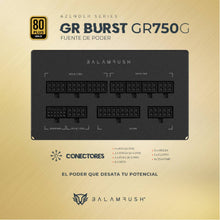 Cargar imagen en el visor de la galería, Fuente de Poder PC 750W Gamer BALAM RUSH GR BURST GR750G 80 Plus Gold Modular Negro BR-937665
