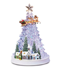 Cargar imagen en el visor de la galería, Villa navideña con árbol de Navidad y luces y sonido MOD WDL-24080A
