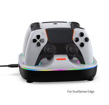 Cargar imagen en el visor de la galería, Estación de carga Dual para PS5, indicador LED y soporte de carga de luz RGB con Cables, base de carga para controlador PS5 y Portal PS
